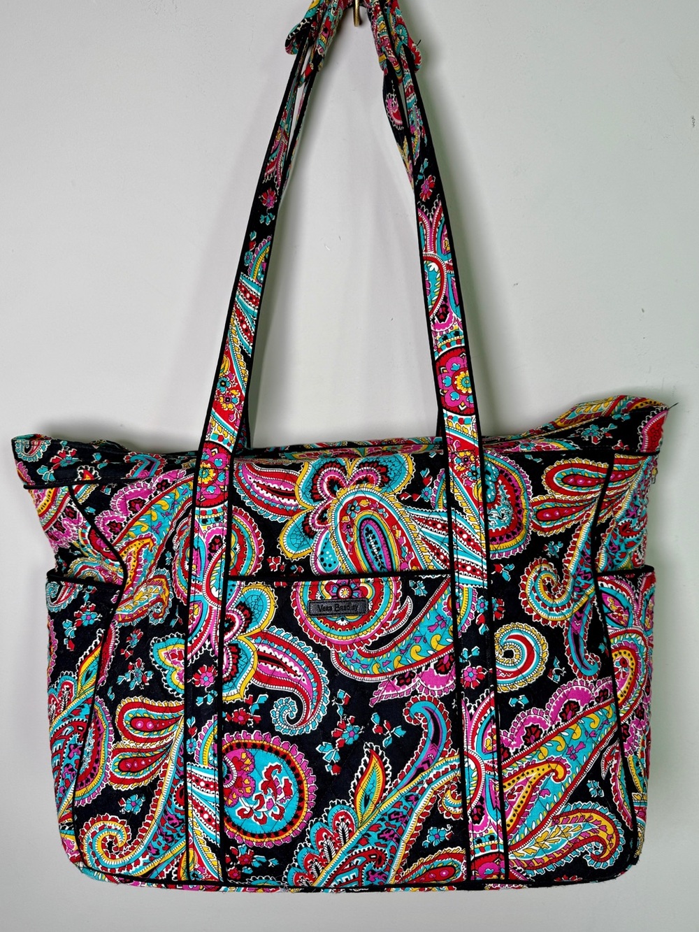 Vera Bradley Parisian Paisley Weekender Travel Bag Black Multicolor